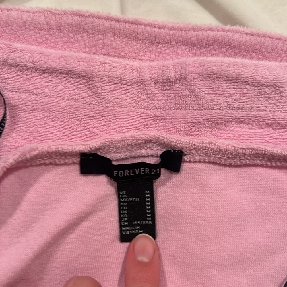 Pink Terry Cloth Beach Cover Up - Picture 2 of 5